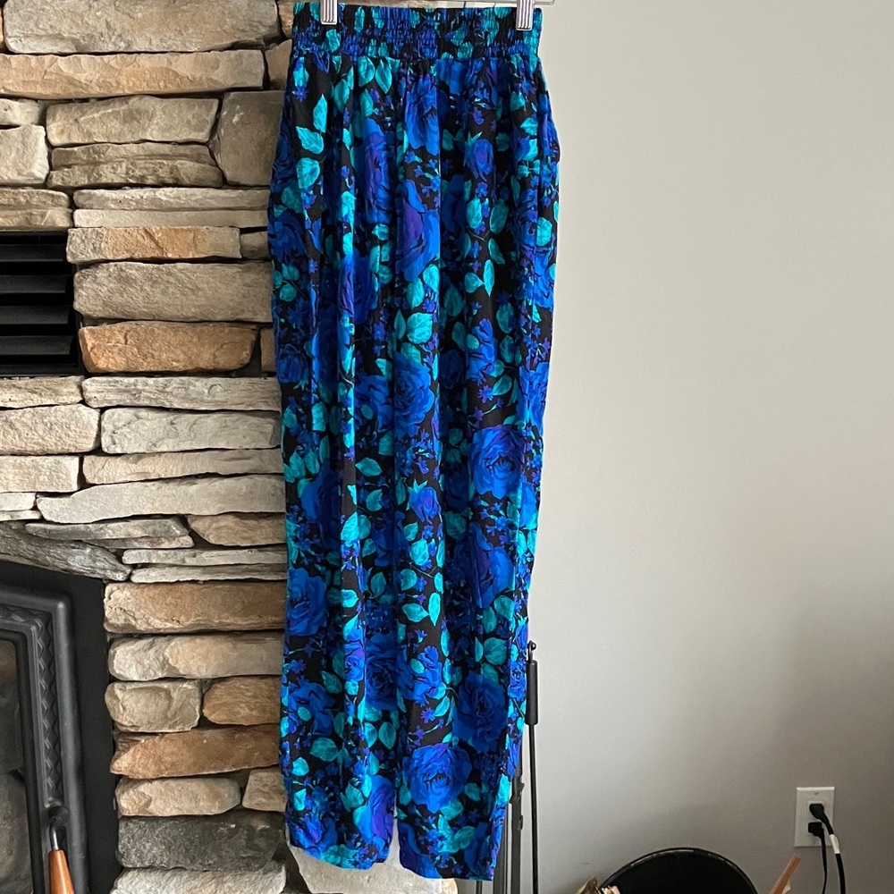 Vibrant Floral Wide Leg Pants